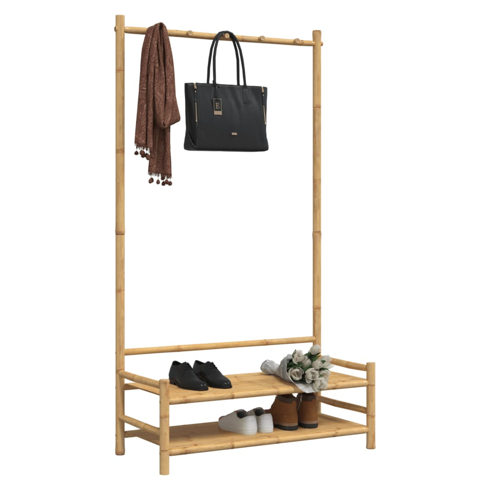 vidaXL Clothes Rack with Shelves 103x40x183 cm Bamboo - anydaydirect