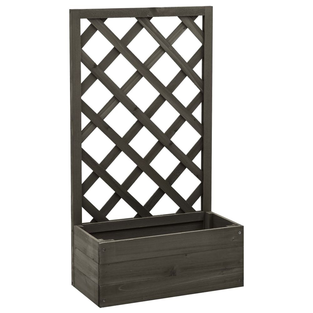 vidaXL Garden Trellis Planter Orange 50x25x90 cm Solid Firwood - anydaydirect