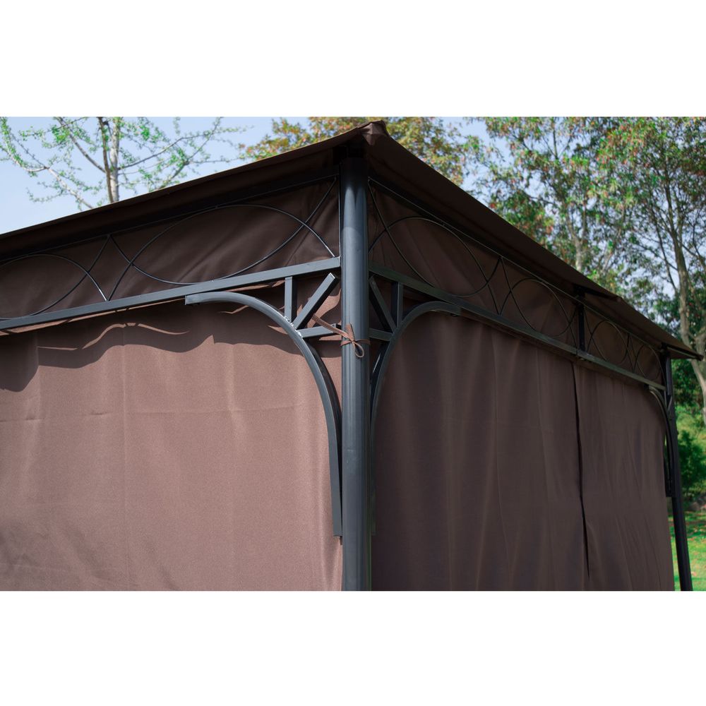 Outsunny 3m x 3m Garden Metal Gazebo Marquee Party Tent Canopy Shelter Pavilion - anydaydirect