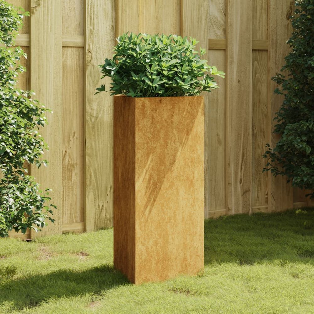 vidaXL Garden Planter 40x34.5x75 cm Corten Steel - anydaydirect