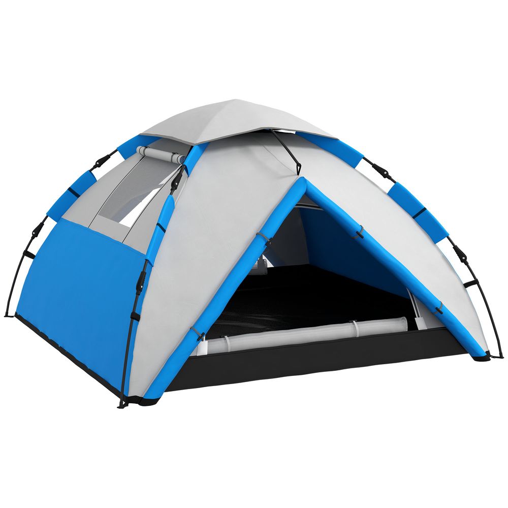 Outsunny 3-4 Man Camping Tent Portable with Bag, Quick Setup - anydaydirect