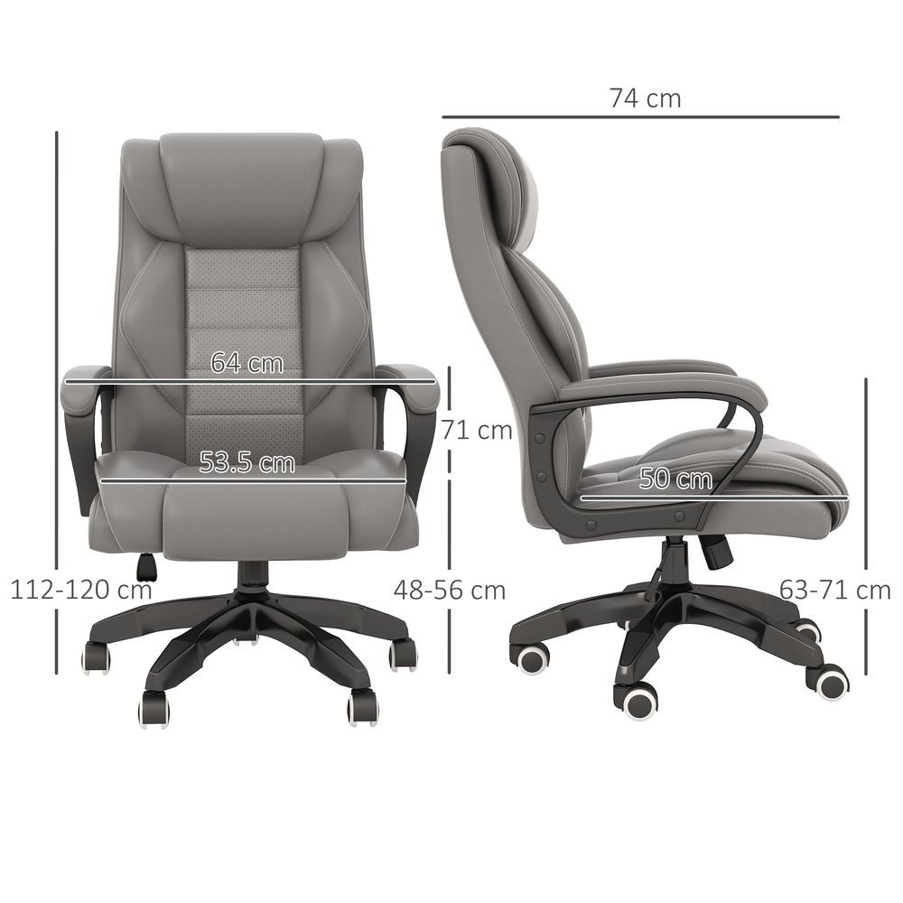 Vinsetto High Back 6 Points Vibration Massage Executive Office Chair - anydaydirect