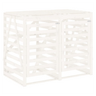 vidaXL Double Wheelie Bin Storage White Solid Wood Pine - anydaydirect