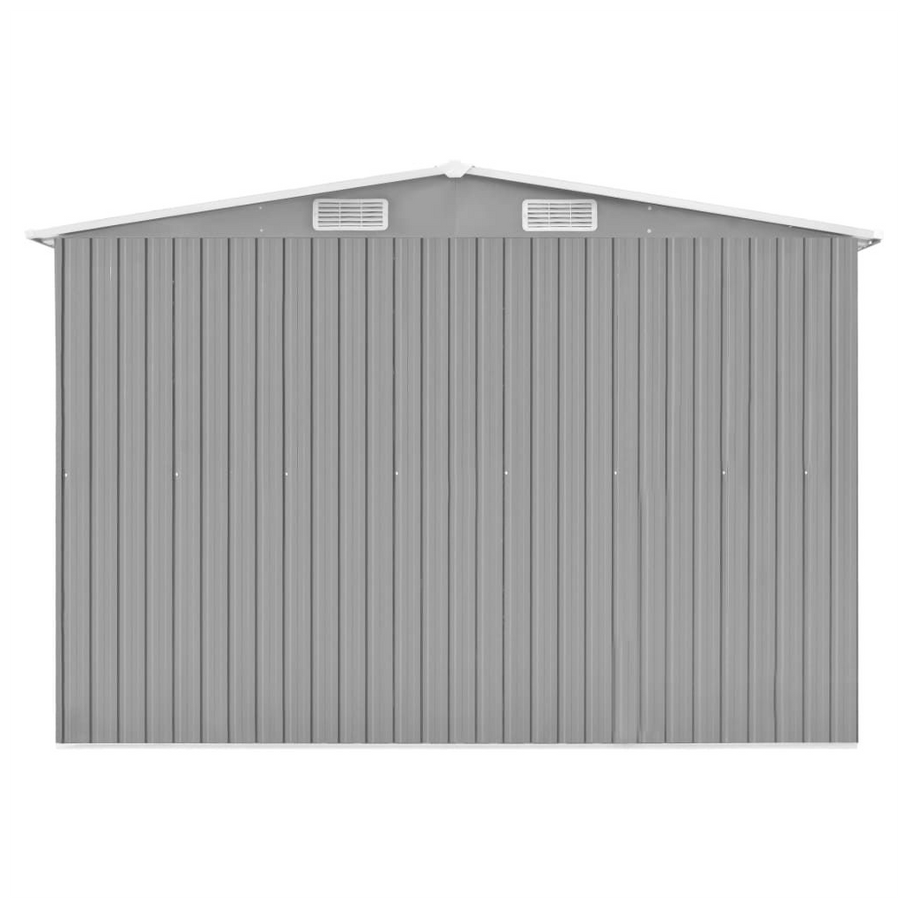 Durable Grey Galvanised Steel Garden Shed 257x779x181 cm - anydaydirect