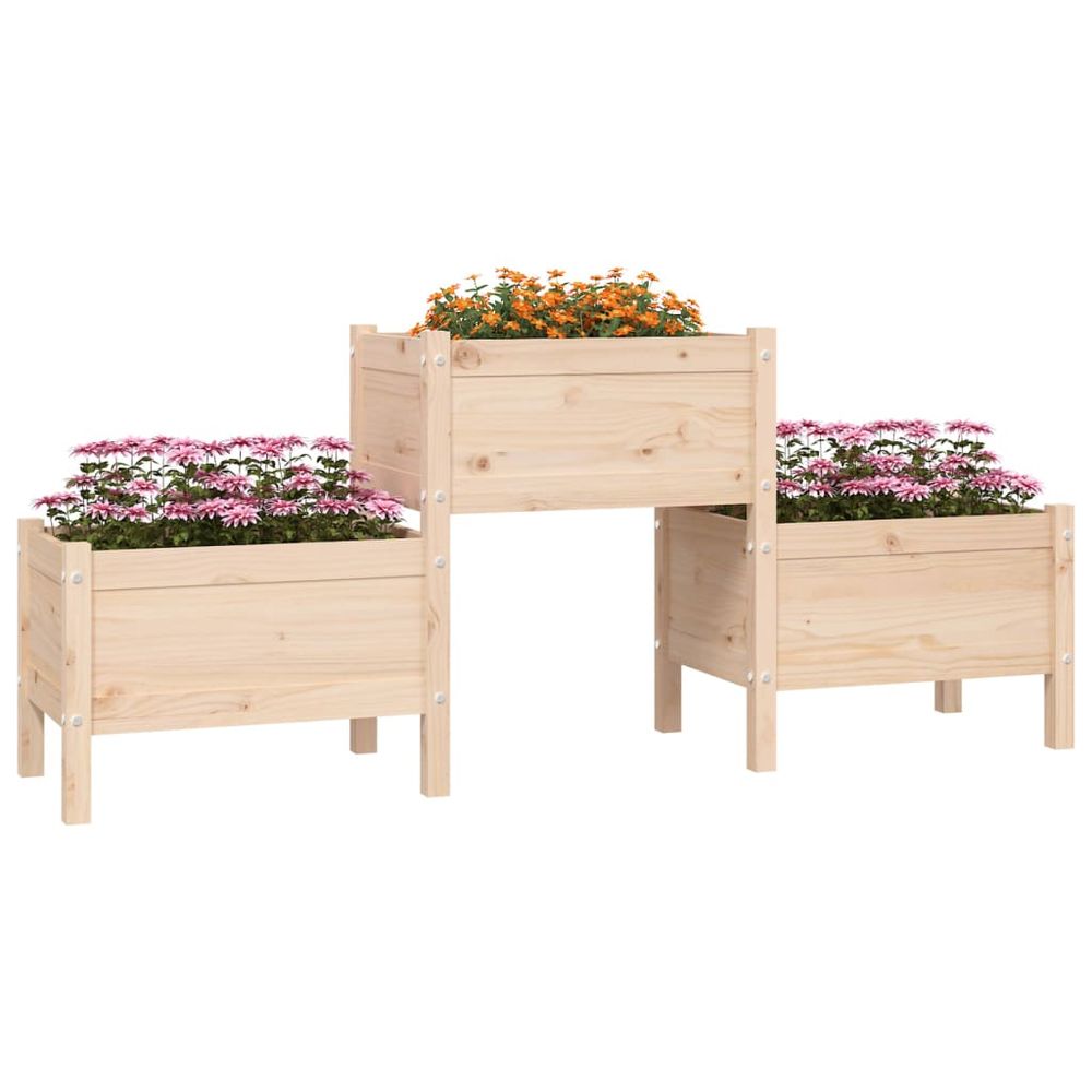 vidaXL Planter 178.5x44x75 cm Solid Wood Pine - anydaydirect