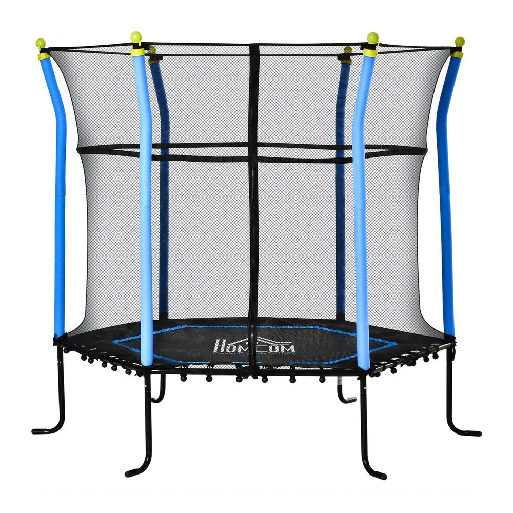 5.2FT Kids Trampoline With Enclosure Indoor Outdoor for 3-10 Years Blue - anydaydirect