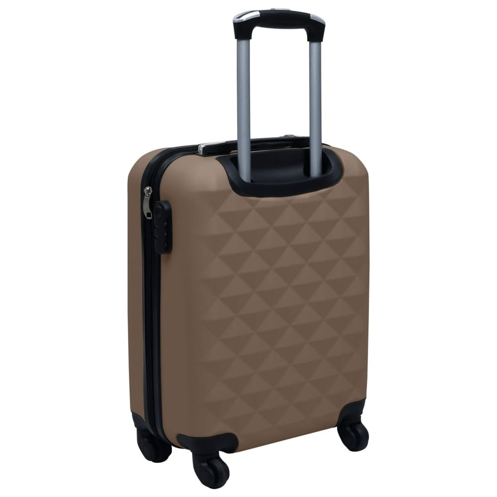 vidaXL Hardcase Trolley Brown ABS - anydaydirect