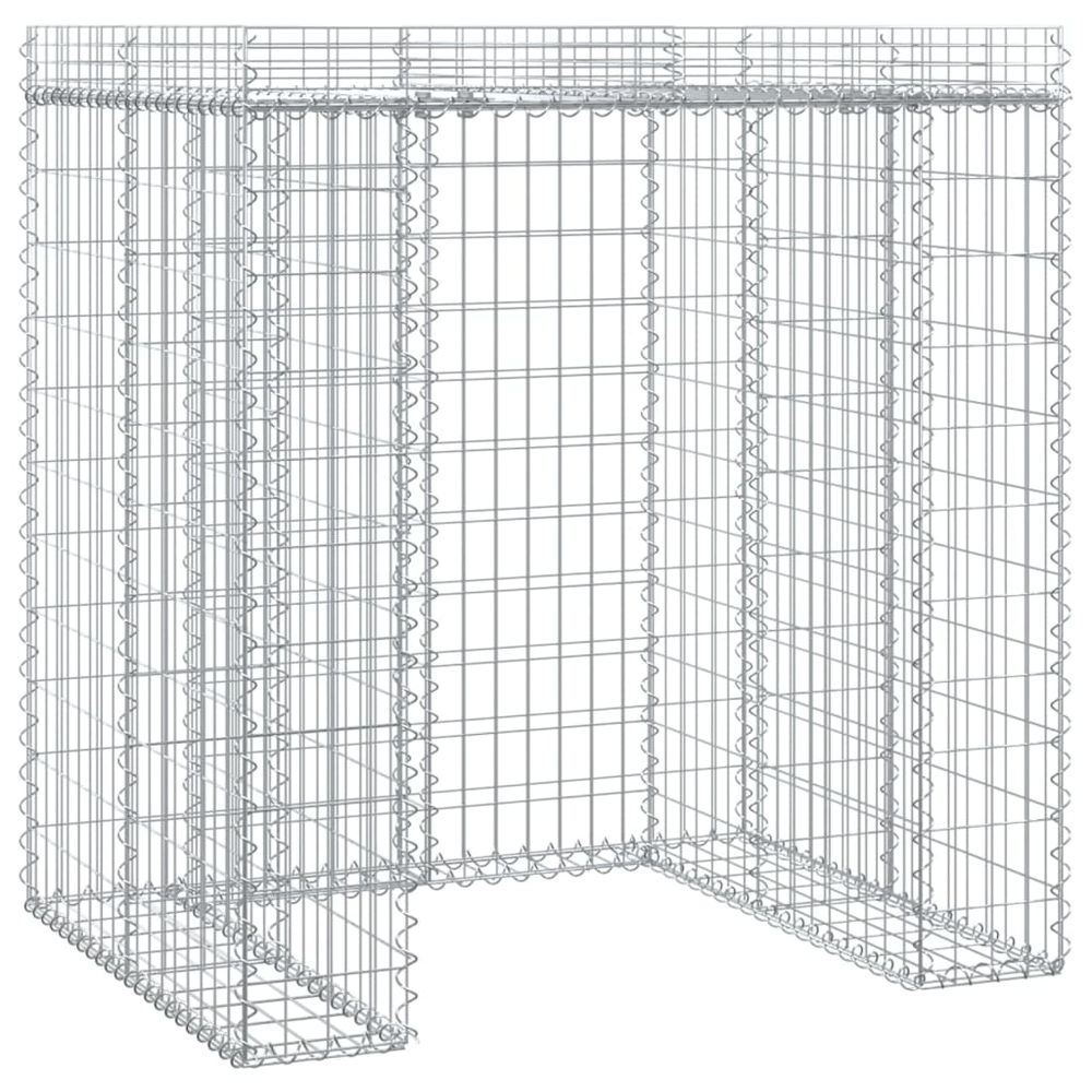 Gabion Wall for Triple Garbage Wheelie Bin Galvanised Iron - anydaydirect