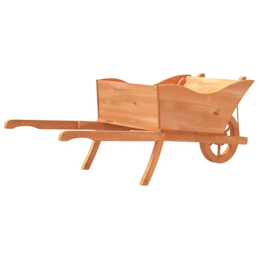 vidaXL Wheelbarrow Planter 128x45.5x43 cm Solid Wood Fir - anydaydirect