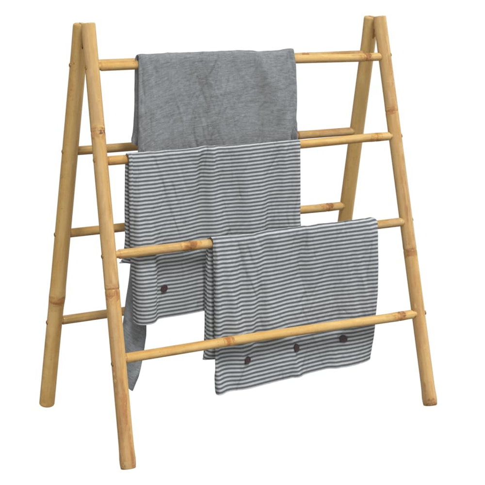 vidaXL Double Towel Ladder with 4 Rungs 90x50x100 cm Bamboo - anydaydirect