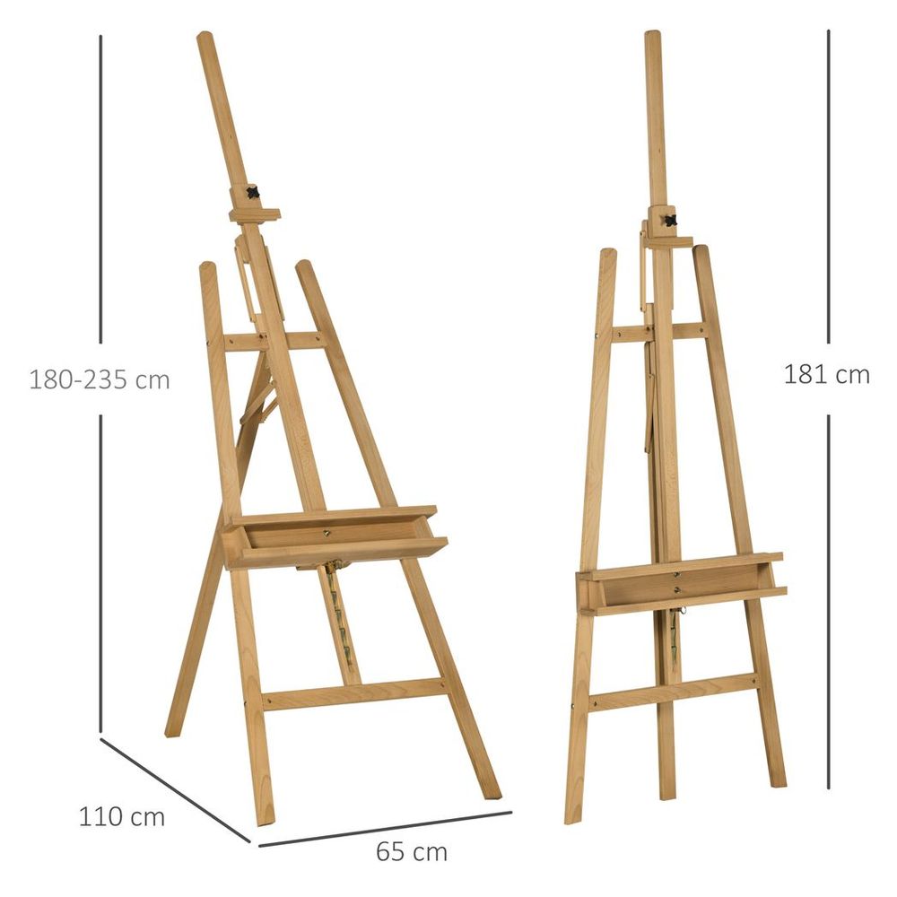 Vinsetto Artist Easel Stand for Wedding Sign, Adjustable Wooden Canvas Stand - anydaydirect