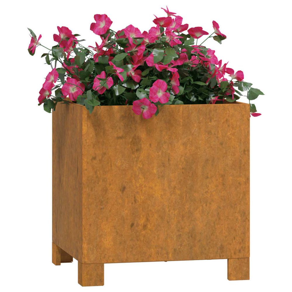 vidaXL Planter with Legs Rusty 32x30x33 cm Corten Steel - anydaydirect