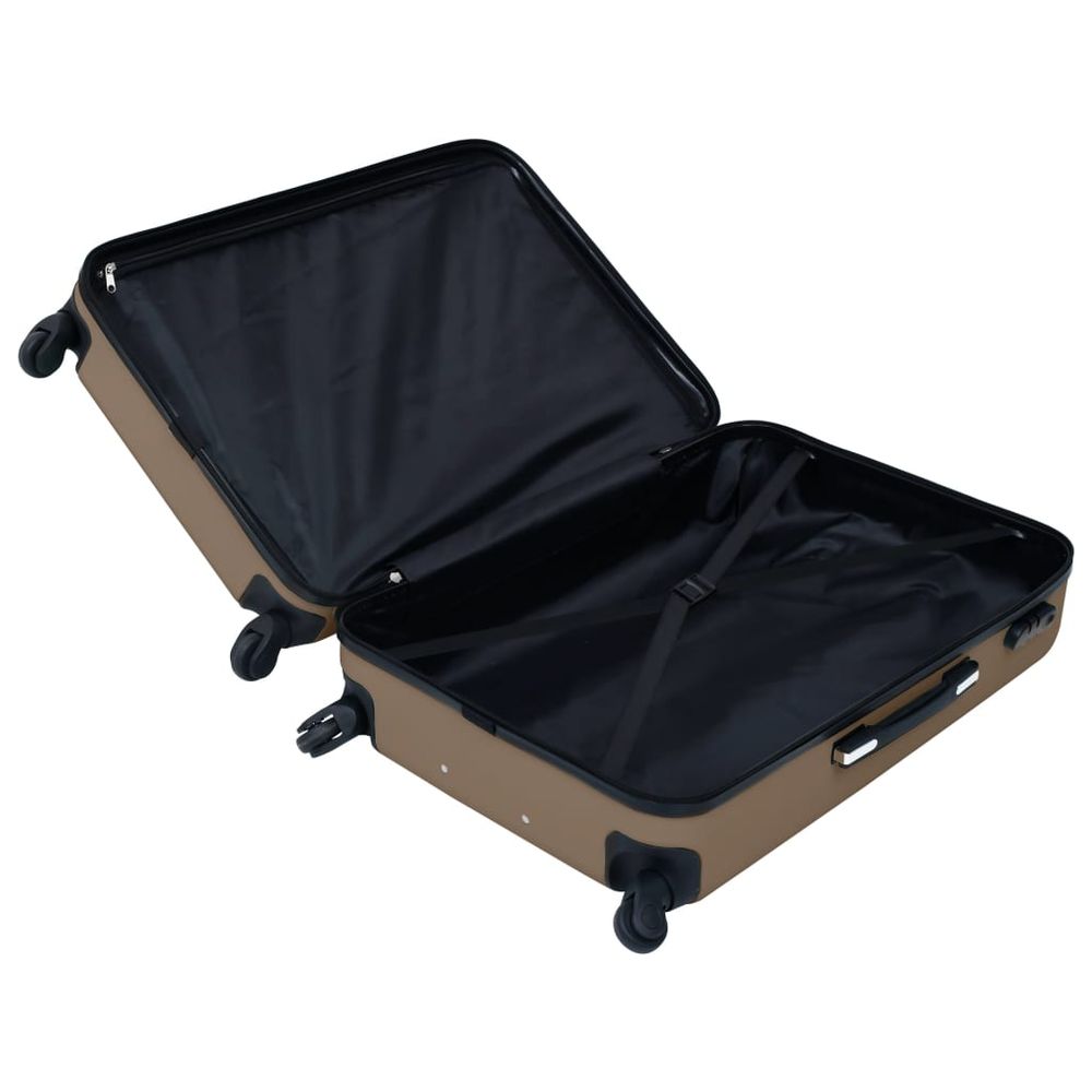 vidaXL Hardcase Trolley Brown ABS - anydaydirect