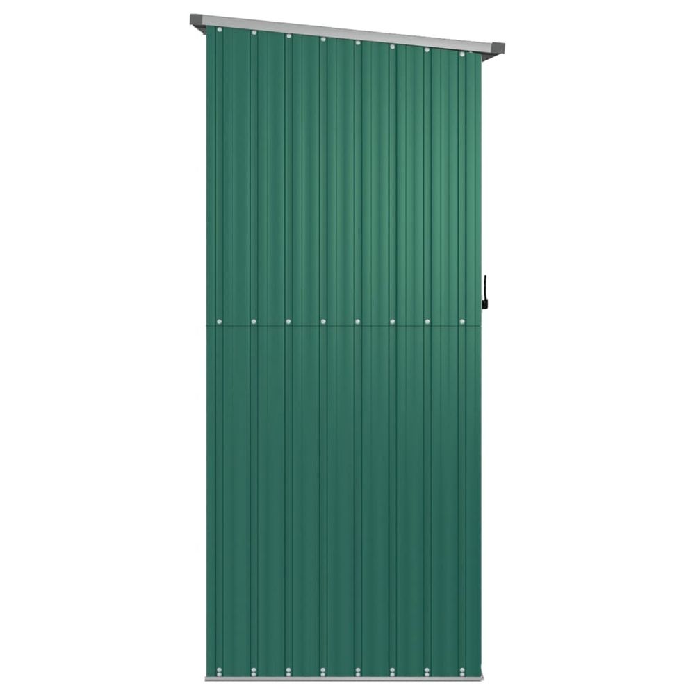 Green Garden Shed 180.5x97x209.5 cm - Galvanized Steel - anydaydirect