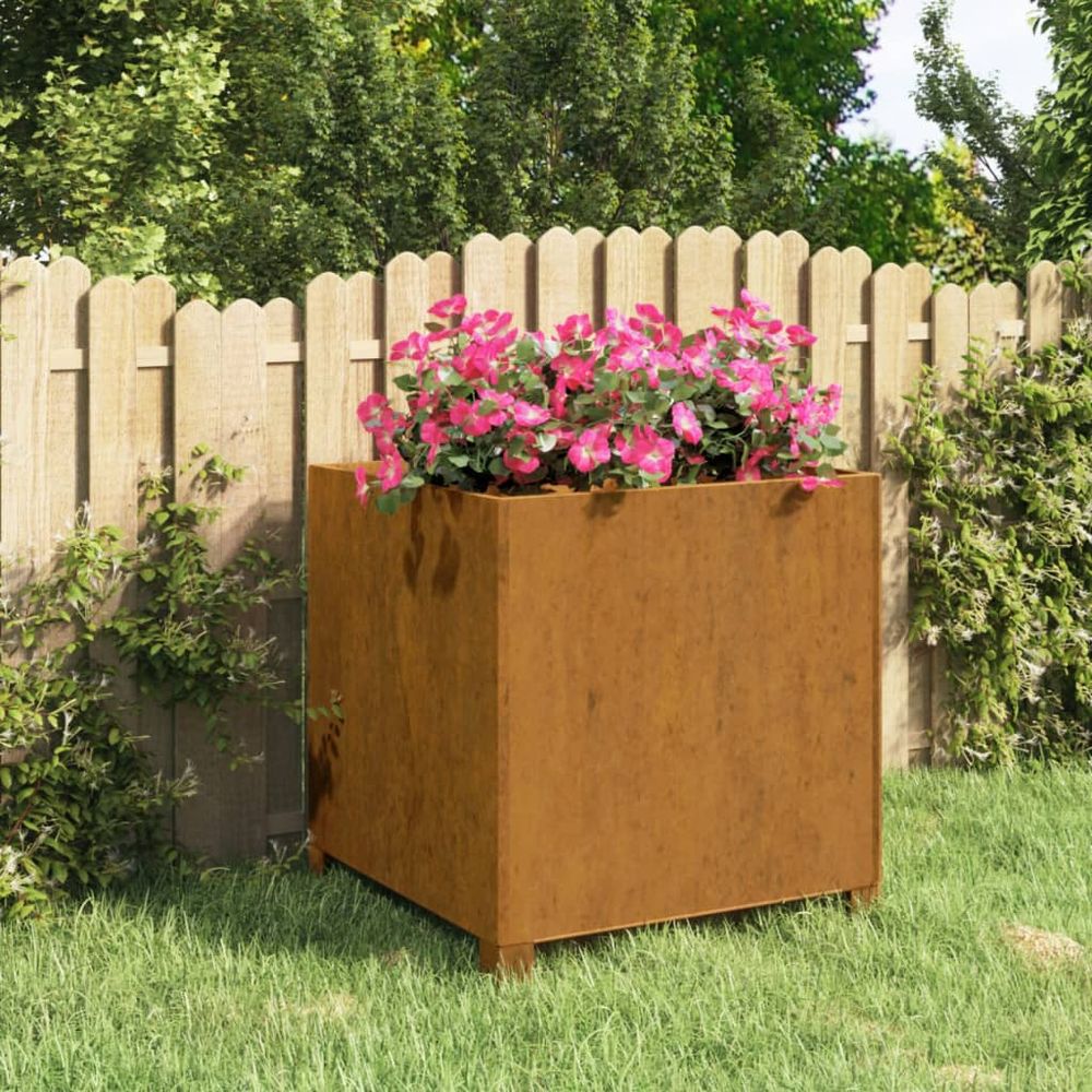 vidaXL Planter with Legs Rusty 32x30x33 cm Corten Steel - anydaydirect