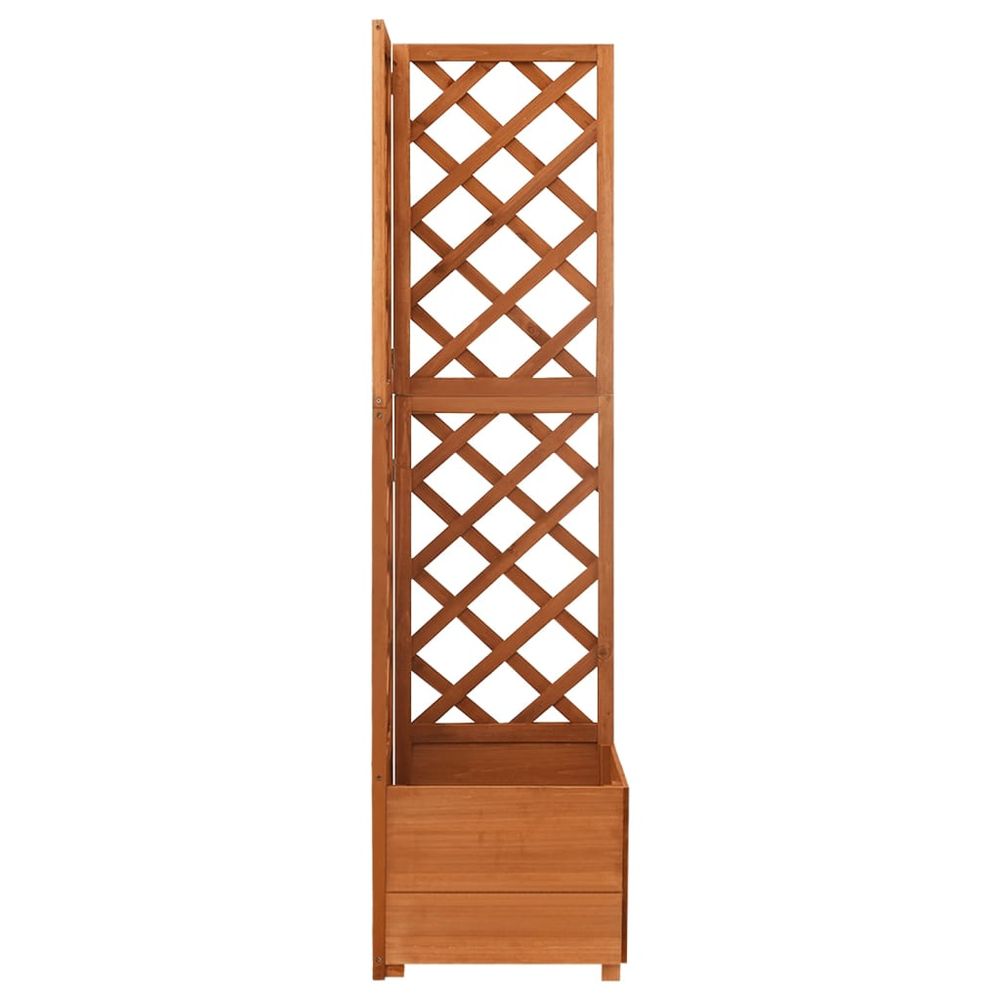 vidaXL Corner Trellis Planter 40x40x150 cm Solid Fir Wood - anydaydirect