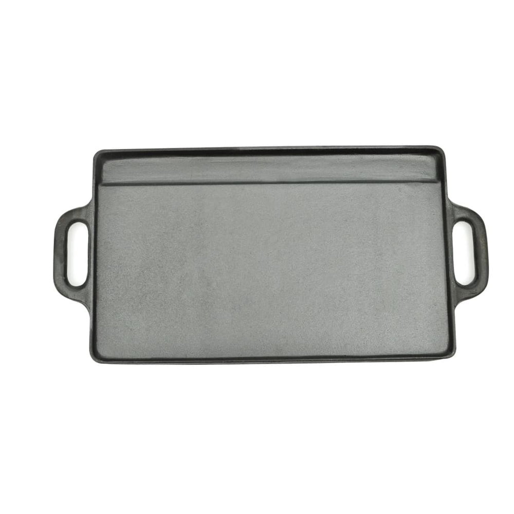 vidaXL Grill Platter Cast Iron Reversible 50x23 cm - anydaydirect