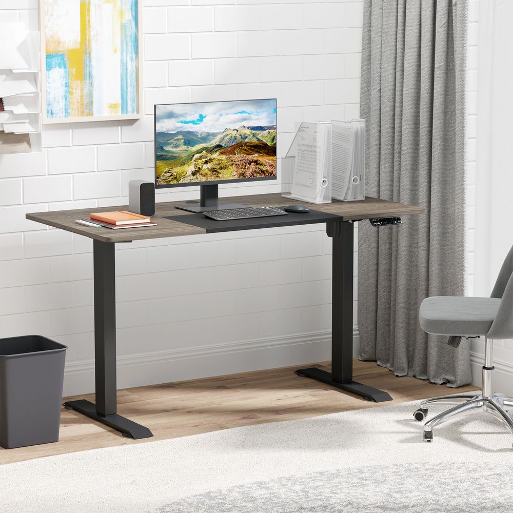 Height Adjustable Electric Standing with 4 Memory Preset Black Vinsetto - anydaydirect