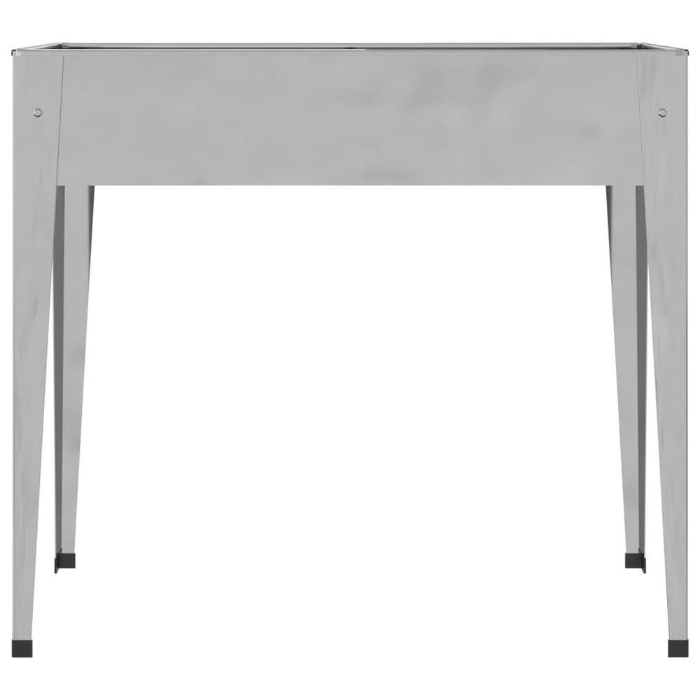 Garden Planter Grey 100.5x40.5x90 cm Galvanised Steel - anydaydirect