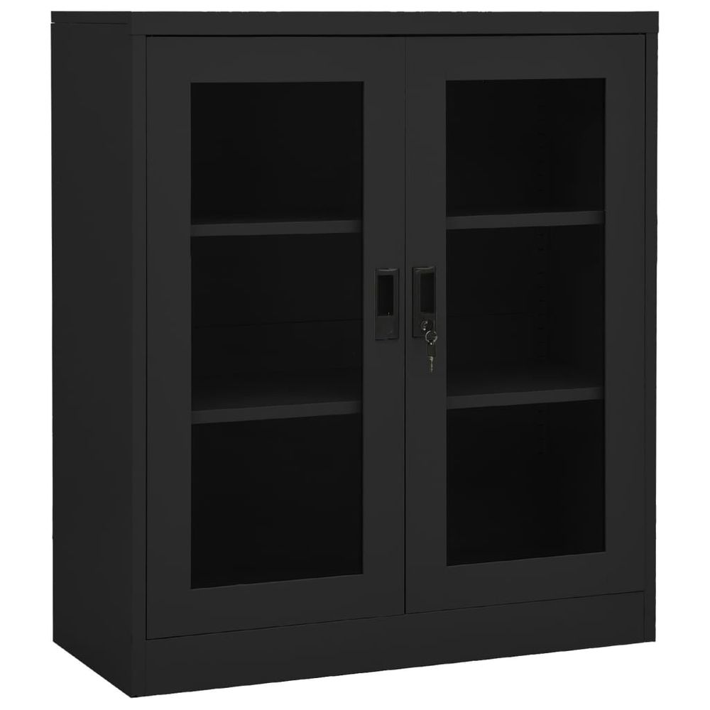 Office Cabinet White 90x40x70 cm Steel - anydaydirect