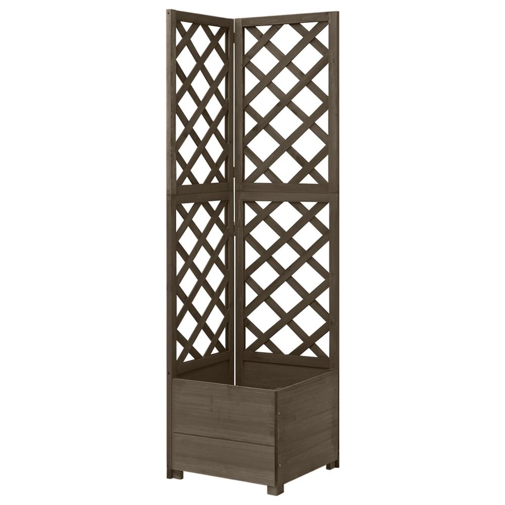 vidaXL Corner Trellis Planter 40x40x150 cm Solid Fir Wood - anydaydirect