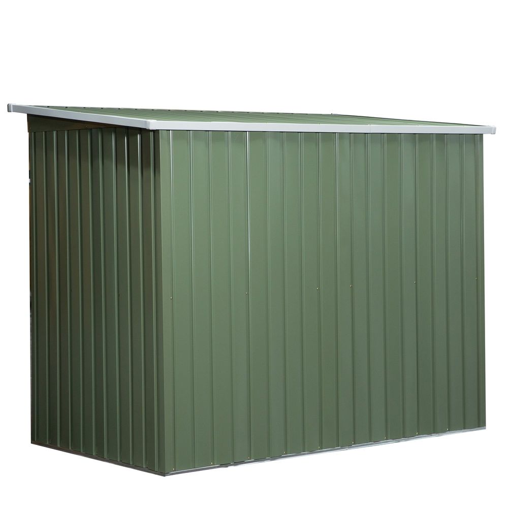 Durable Metal Garden Storage Shed with Sloped Roof - 7x5ft - anydaydirect