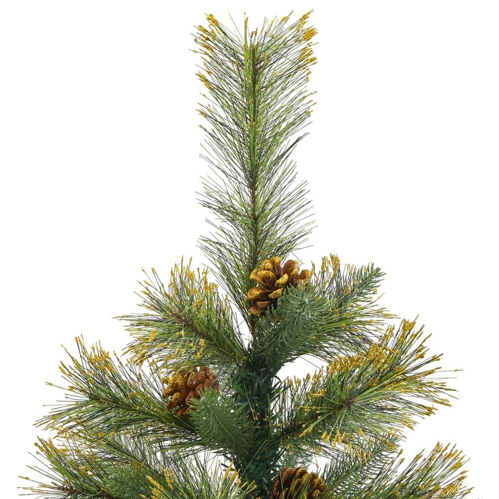 vidaXL Artificial Hinged Christmas Tree with Cones 120 cm - anydaydirect