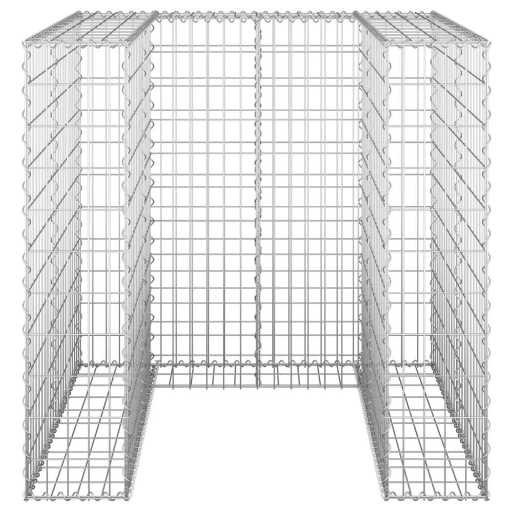 Gabion Wall for Garbage Wheelie Bin Galvanised Steel for Single, Double, Triple and Quadruple Bins - anydaydirect