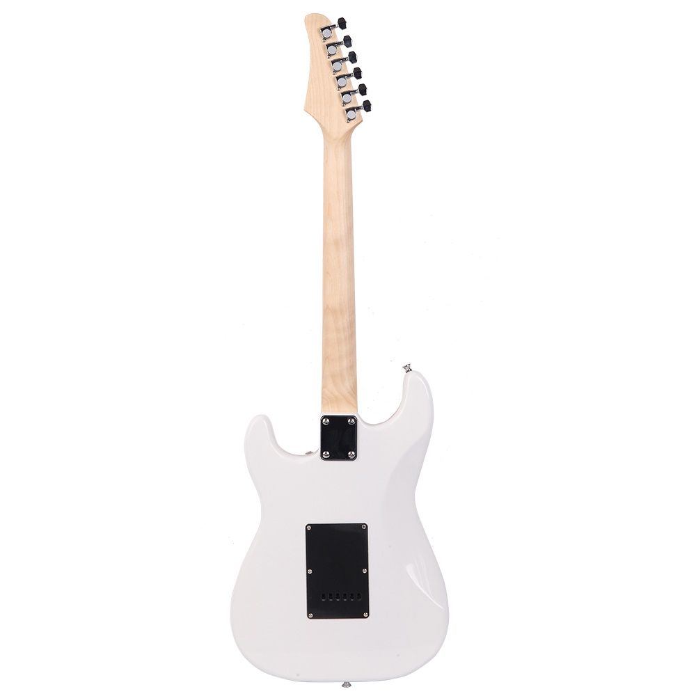 Glarry GST Stylish Electric Guitar Kit with Black Pickguard White - anydaydirect