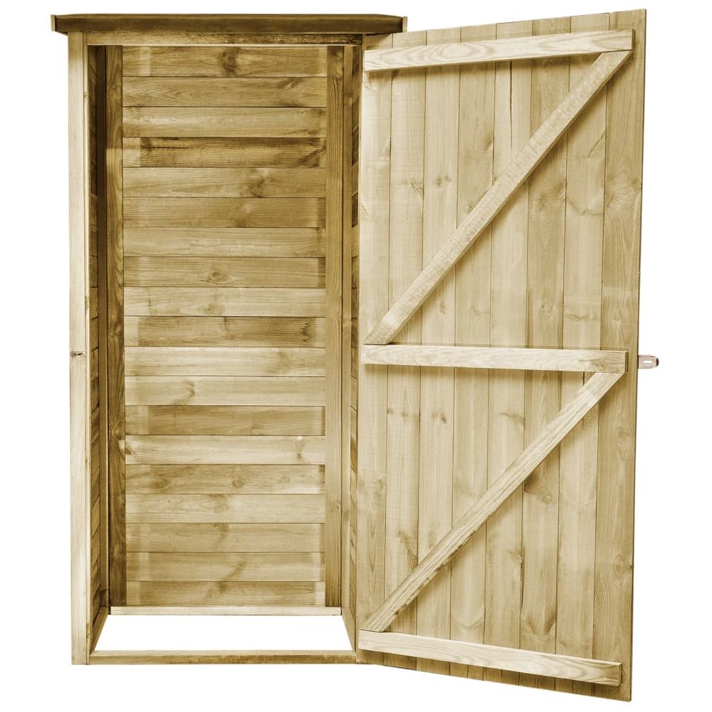 Rustic Pine Garden Tool Shed - Durable & Weather-Resistant - anydaydirect