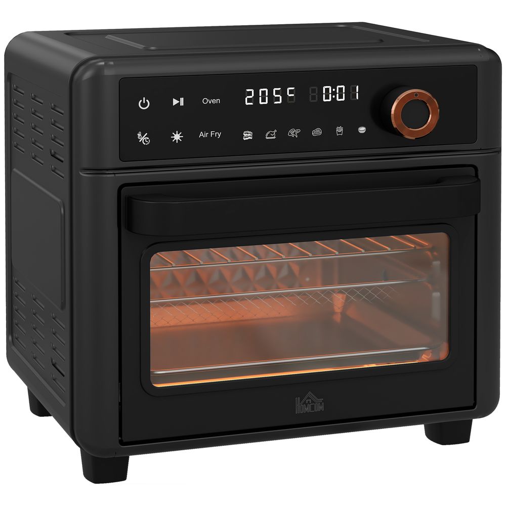 HOMCOM Air Fryer Oven 13L Mini Oven Countertop Convection Oven 1200W Black - anydaydirect