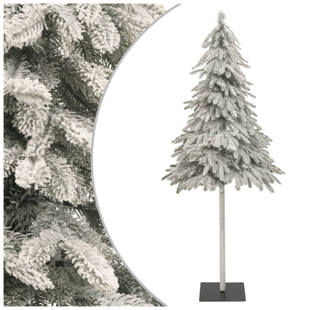 vidaXL Artificial Christmas Tree with Flocked Snow 5ft to 7ft - anydaydirect