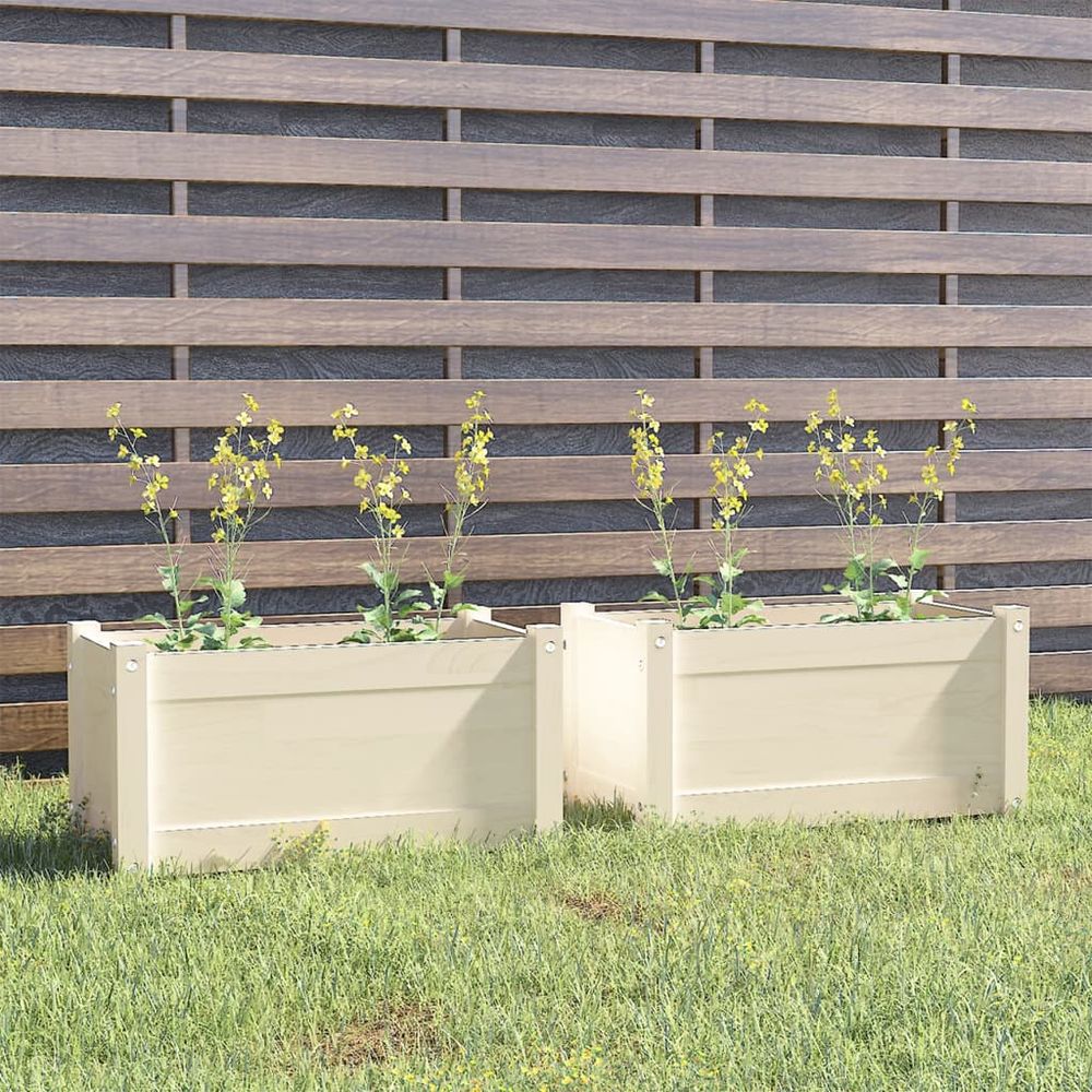 vidaXL Garden Planter 60x31x31 cm Solid Pinewood - anydaydirect