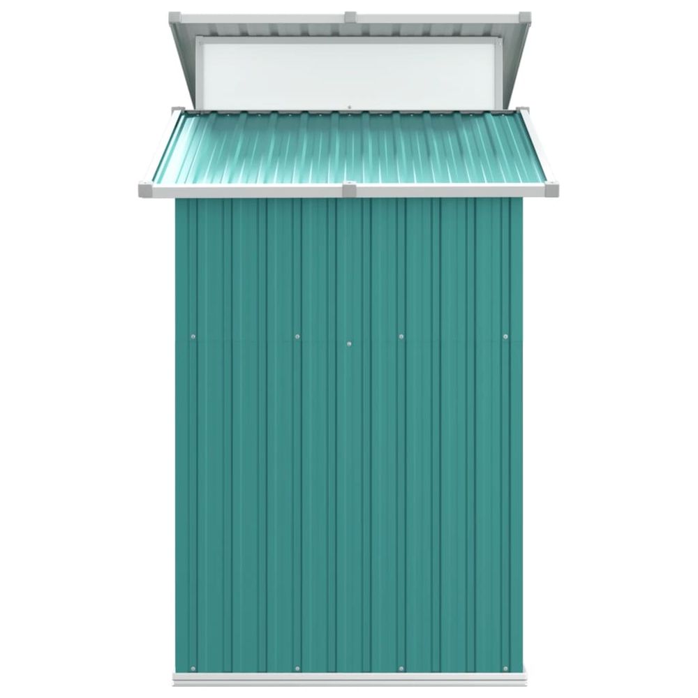 Durable Green Galvanised Steel Garden Shed 270x130x208.5 cm - anydaydirect