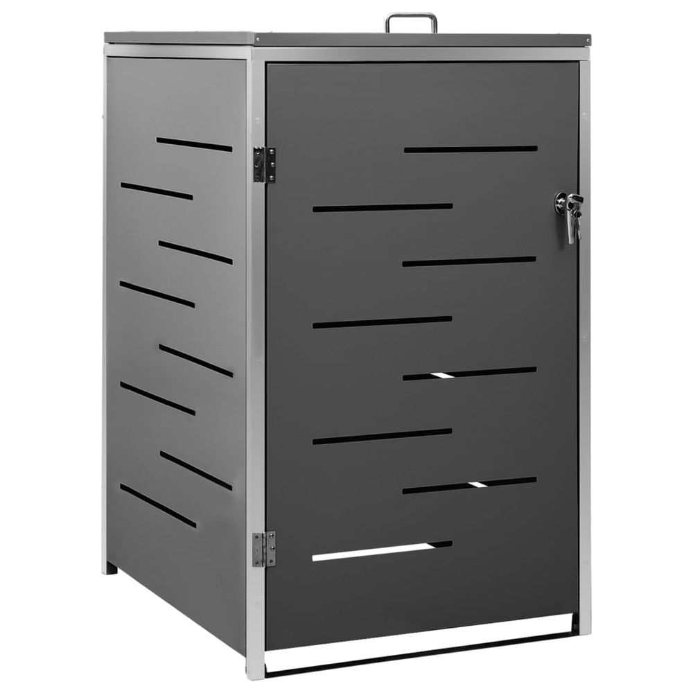 Single to Quadruple Wheelie Bin Shed 69x77.5x115 cm to 276.5 x 77.5 x 115.5 cm Stainless Steel - anydaydirect