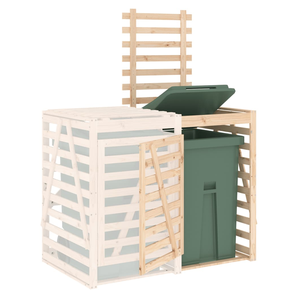 vidaXL Wheelie Bin Storage Extension Solid Wood Pine - anydaydirect