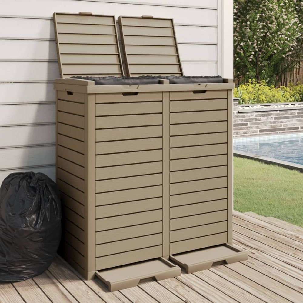 Outdoor Garbage Bin Black 78x41x86 cm Polypropylene - anydaydirect