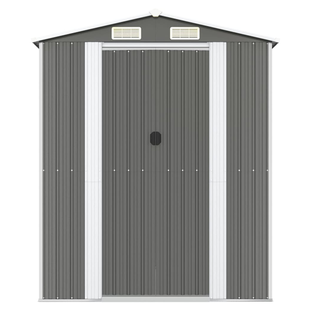 Durable Galvanized Steel Garden Shed 192x108x223 cm Green - anydaydirect