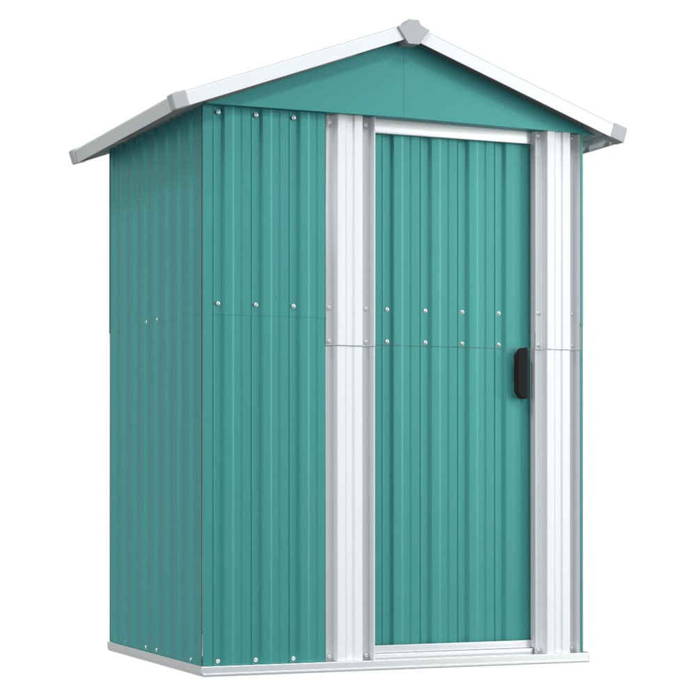 Durable Green Garden Shed 126x97.5x177 cm Galvanised Steel - anydaydirect