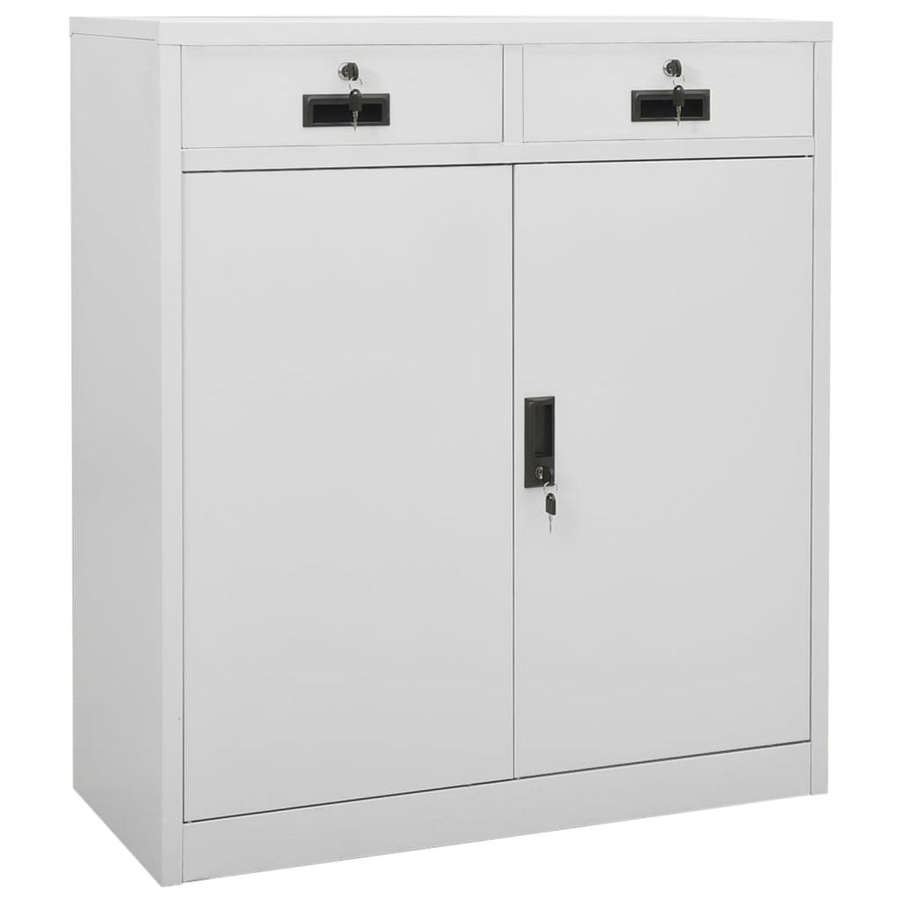 Office Cabinet White 90x40x102 cm Steel - anydaydirect