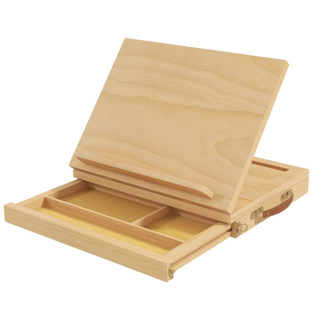 Vinsetto Wooden Table Easel Box with Storage Portable Folding Artist Easel - anydaydirect