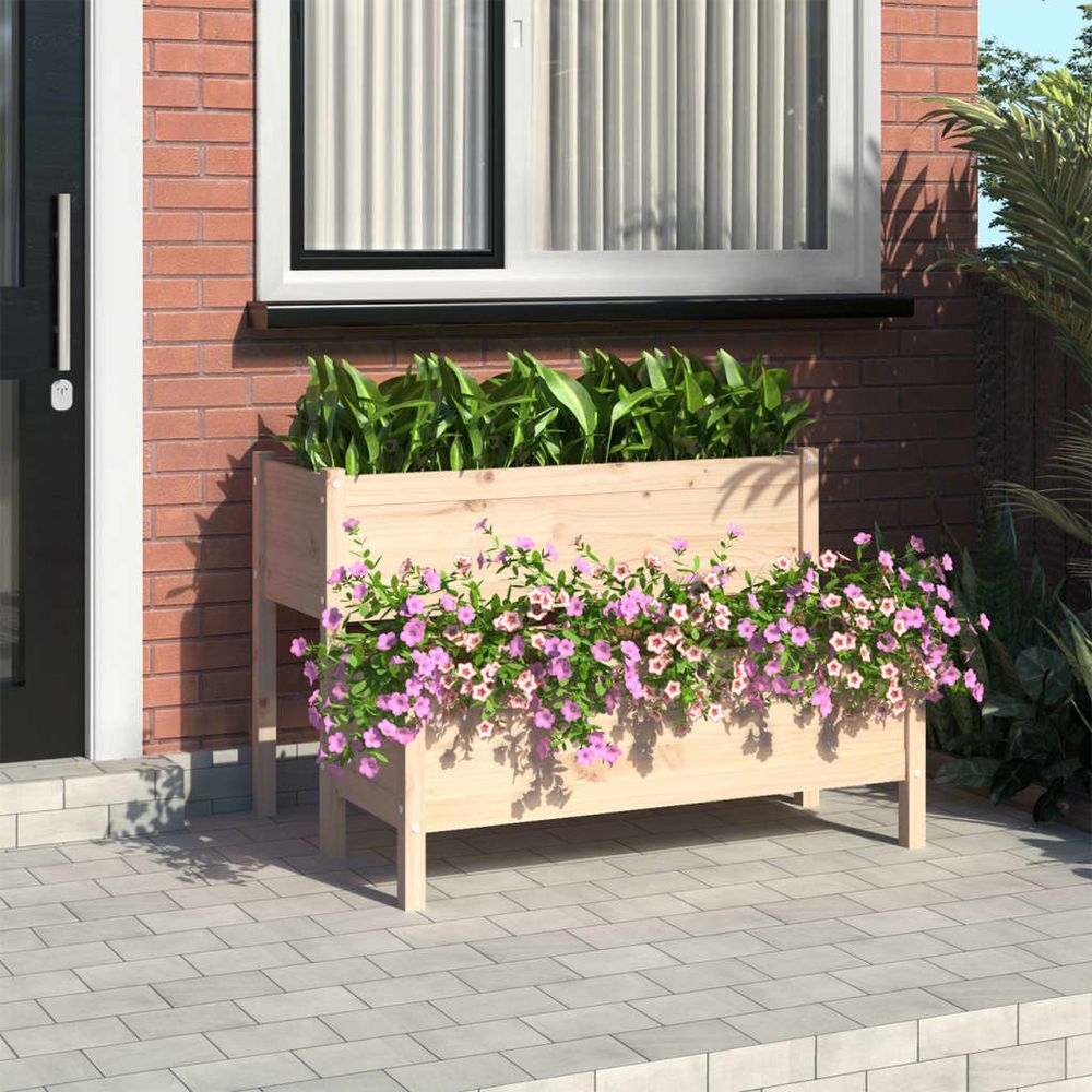 vidaXL Planter 84.5x84x75 cm Solid Wood Pine - anydaydirect