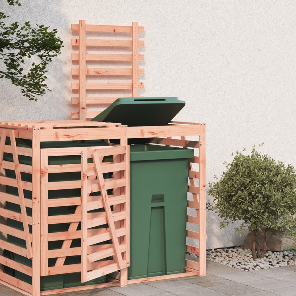 vidaXL Wheelie Bin Storage 84x90x128.5 cm Solid Wood Pine - anydaydirect