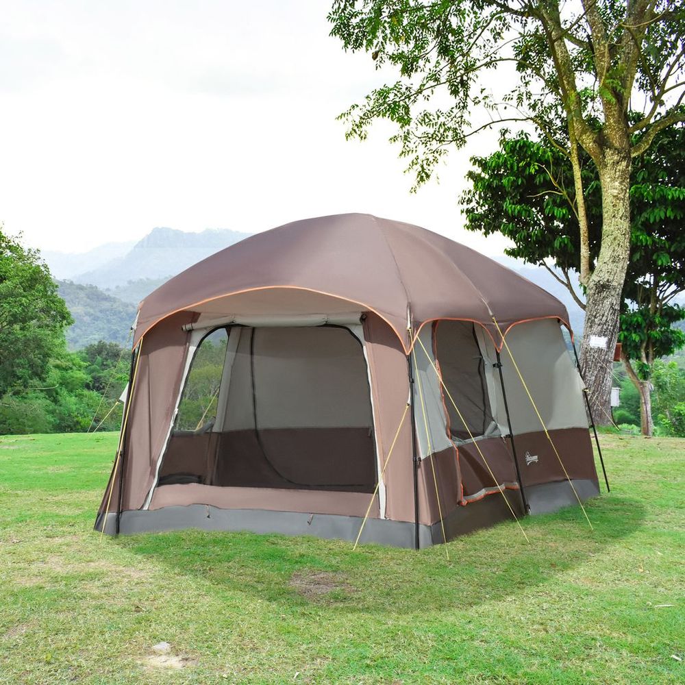 3-4 Man Two Room Camping Tent with Vestibule and Portable Carry Bag - anydaydirect