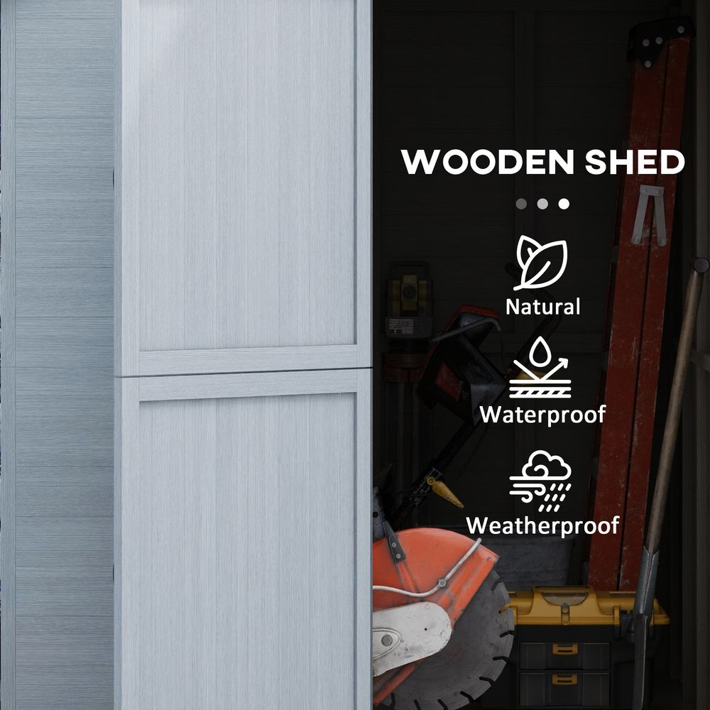 Durable 6 x 6.5FT Wooden Shed with Floor & Window - Outsunny - anydaydirect