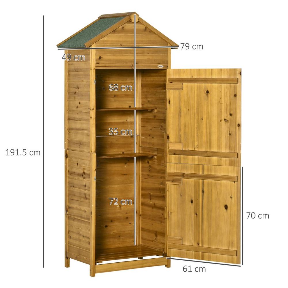 Durable Wooden Garden Storage Shed with Lockable Doors & Shelves - anydaydirect