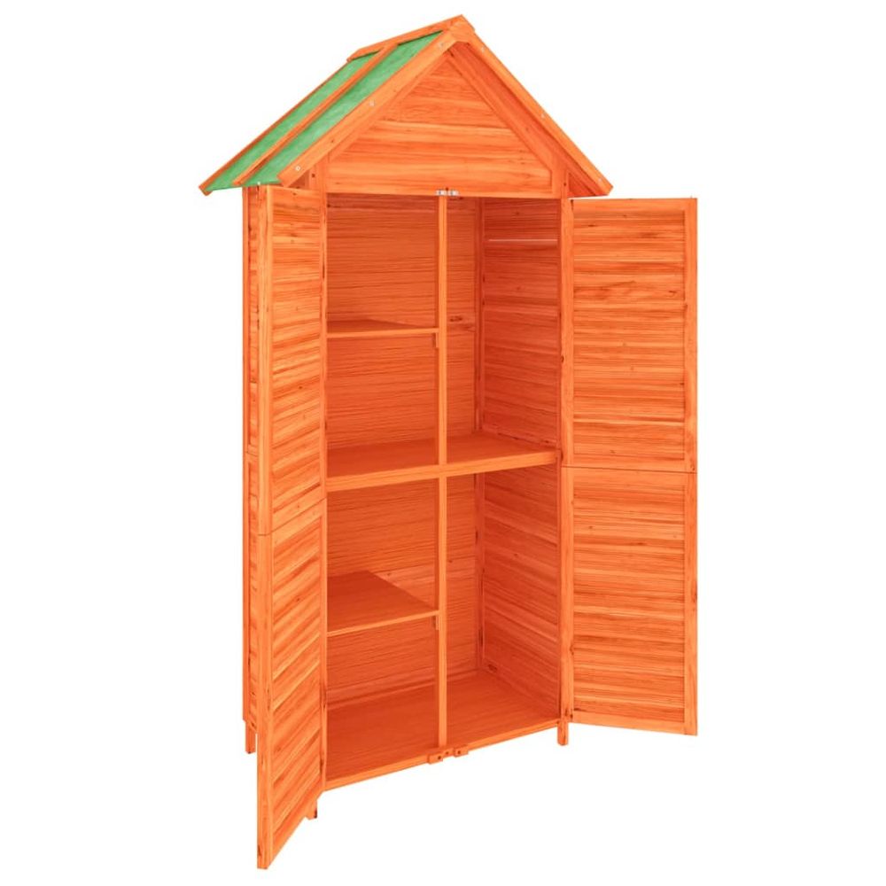 Solid Pine Garden Tool Shed - Brown, 89x52.5x175 cm, vidaXL - anydaydirect