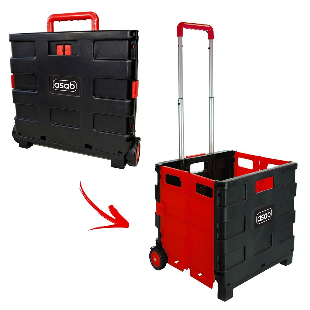 25kg folding trolley cart - Red - AM-S5650 - anydaydirect