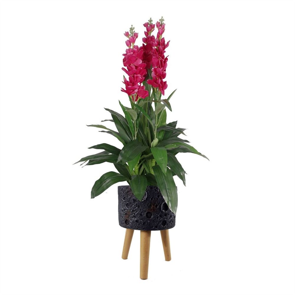 35cm x 24cm Large Lunar Black Planter - anydaydirect