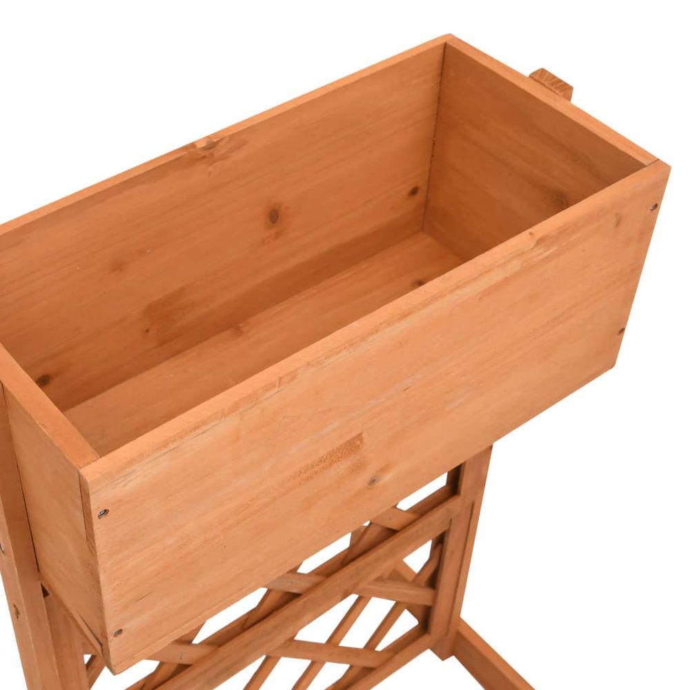 vidaXL Garden Trellis Planter Orange 45x30x74 cm Solid Firwood - anydaydirect